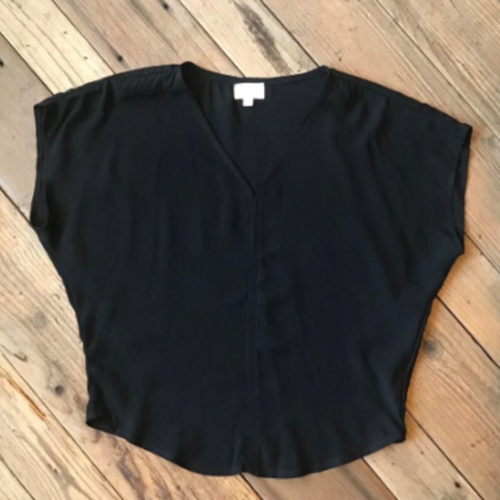 Field Day Dolman Top in Black Challis